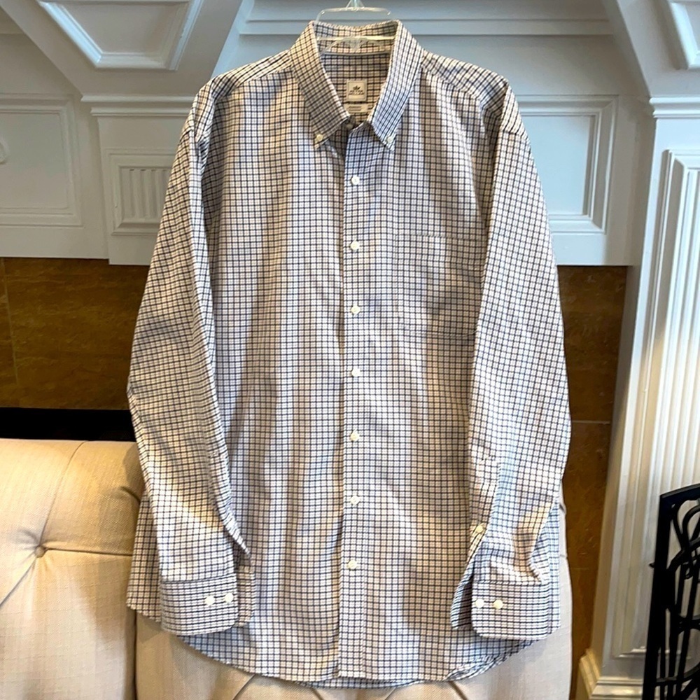 men’s Peter Millar Nanoluxe EasyCare Checker Shirt